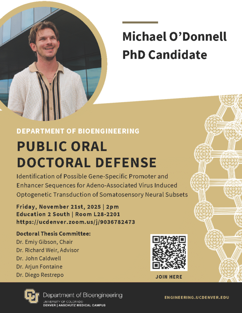 Michael O'Donnell's PhD Defense flyer